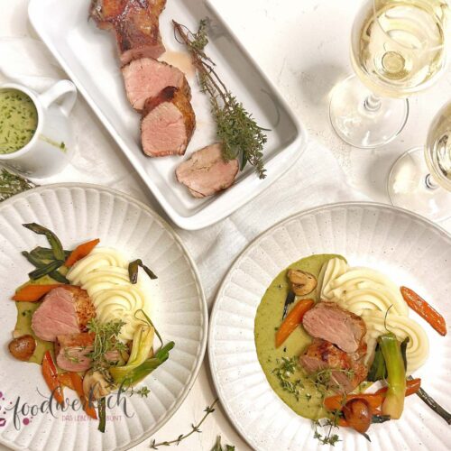 Schweinefilet mit Kräutersauce | Food-Blog Schweiz | foodwerk.ch