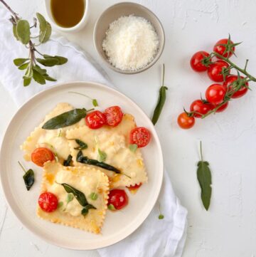 Gefüllte Ravioli mit Saucisson Vaudoise AOP